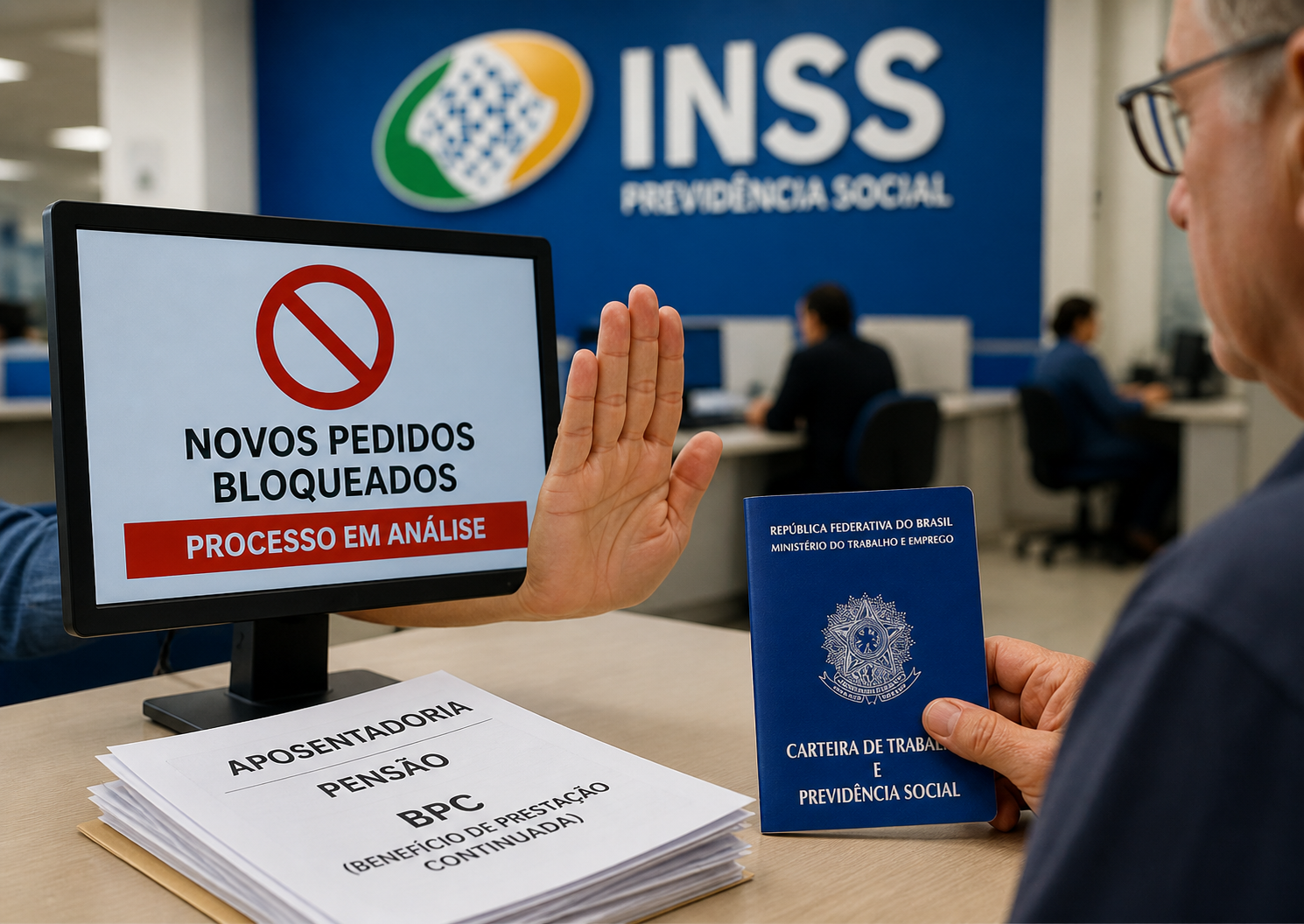 INSS bloqueia novos pedidos e muda regras para aposentadoria e BPC